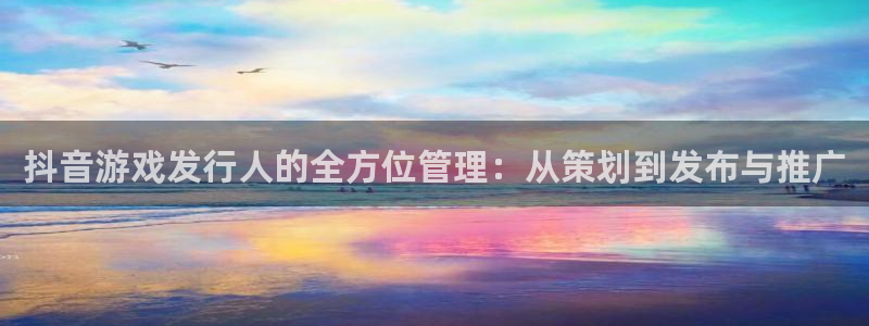 bbin视讯官网游戏：抖音游戏发行人的全方位管理：从策划到发布与推广