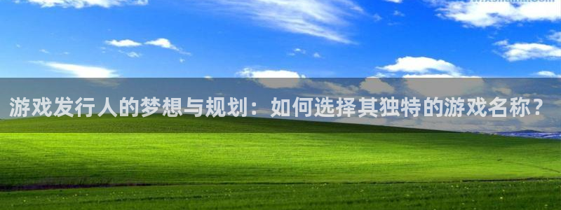 bbin视讯子集团：游戏发行人的梦想与规划：如何选择其独特的游戏名称？